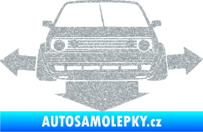 Samolepka Down and out car 002 Ultra Metalic stříbrná metalíza