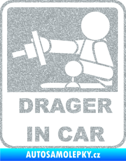 Samolepka Drager in car 002 Ultra Metalic stříbrná metalíza