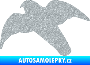 Samolepka Dravec na sklo 003 levá Ultra Metalic stříbrná metalíza