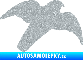Samolepka Dravec na sklo 003 pravá Ultra Metalic stříbrná metalíza