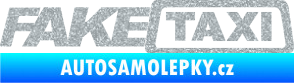 Samolepka Fake taxi nápis Ultra Metalic stříbrná metalíza