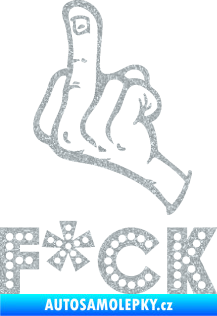 Samolepka F*CK 002  nápis  Ultra Metalic stříbrná metalíza