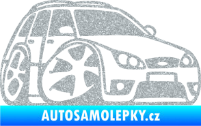 Samolepka Ford Mondeo combi karikatura pravá Ultra Metalic stříbrná metalíza