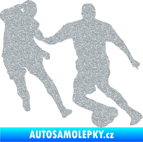 Samolepka Fotbalista 045 pravá Ultra Metalic stříbrná metalíza