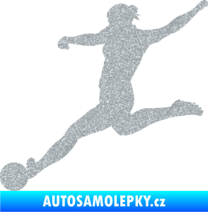 Samolepka Fotbalistka 002 levá Ultra Metalic stříbrná metalíza