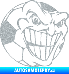 Samolepka Fotbalový míč 002 pravá Ultra Metalic stříbrná metalíza