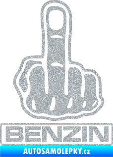 Samolepka Fuck off benzín Ultra Metalic stříbrná metalíza