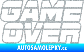 Samolepka Game over nad sebou 002 Ultra Metalic stříbrná metalíza