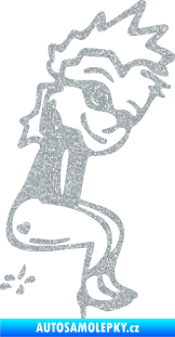 Samolepka Girl čůrá 003 pravá Ultra Metalic stříbrná metalíza