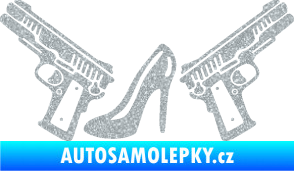 Samolepka Girl mafia 002 levá Ultra Metalic stříbrná metalíza