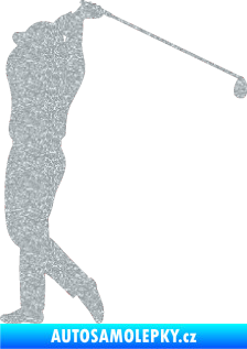 Samolepka Golfista 004 levá Ultra Metalic stříbrná metalíza