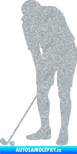 Samolepka Golfista 007 levá Ultra Metalic stříbrná metalíza