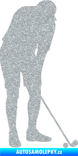 Samolepka Golfista 007 pravá Ultra Metalic stříbrná metalíza