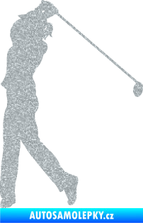 Samolepka Golfistka 013 levá Ultra Metalic stříbrná metalíza