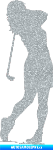 Samolepka Golfistka 015 levá Ultra Metalic stříbrná metalíza