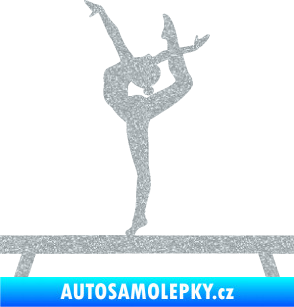 Samolepka Gymnastka 003 levá kladina Ultra Metalic stříbrná metalíza
