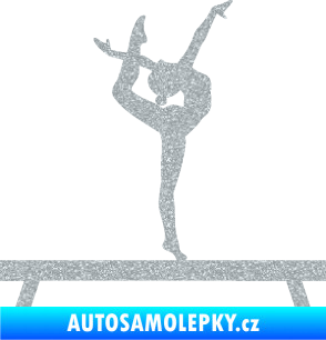 Samolepka Gymnastka 003 pravá kladina Ultra Metalic stříbrná metalíza