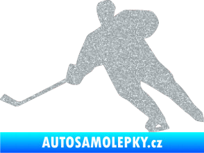 Samolepka Hokejista 014 levá Ultra Metalic stříbrná metalíza