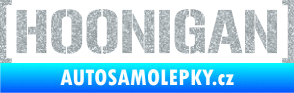 Samolepka Hoonigan nápis Ultra Metalic stříbrná metalíza