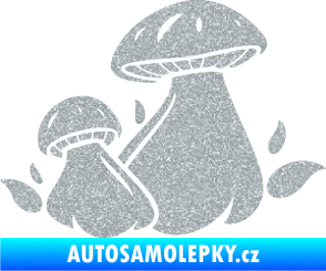 Samolepka Houby 002 pravá Ultra Metalic stříbrná metalíza
