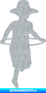 Samolepka Hula Hop 001 pravá dítě s obručí Ultra Metalic stříbrná metalíza