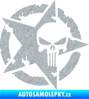 Samolepka Hvězda army 004 Punisher Ultra Metalic stříbrná metalíza