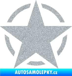 Samolepka Hvězda US Army 001 Ultra Metalic stříbrná metalíza
