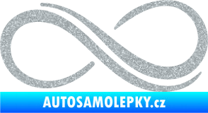 Samolepka Infinity 001 pravá symbol nekonečno Ultra Metalic stříbrná metalíza