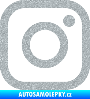 Samolepka Instagram logo Ultra Metalic stříbrná metalíza