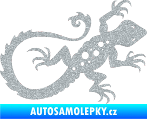 Samolepka Ještěrka 012 pravá Ultra Metalic stříbrná metalíza