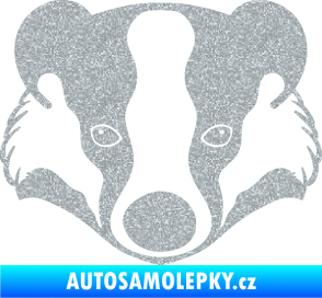 Samolepka Jezevec 001  Ultra Metalic stříbrná metalíza