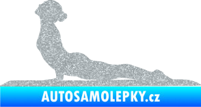 Samolepka Jóga 004 levá Ultra Metalic stříbrná metalíza