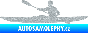 Samolepka Kajakář 003 levá Ultra Metalic stříbrná metalíza