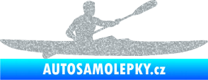 Samolepka Kajakář 003 pravá Ultra Metalic stříbrná metalíza