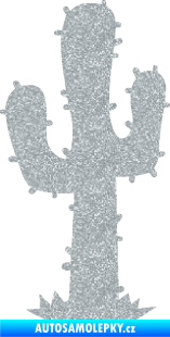 Samolepka Kaktus 001 levá Ultra Metalic stříbrná metalíza