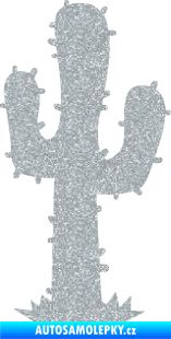 Samolepka Kaktus 001 pravá Ultra Metalic stříbrná metalíza