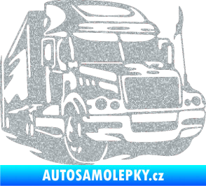 Samolepka Kamion 002 pravá nákladní auto Ultra Metalic stříbrná metalíza