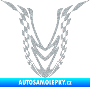 Samolepka Kapota 006 šachovnice Ultra Metalic stříbrná metalíza