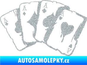 Samolepka Karty 004 Ultra Metalic stříbrná metalíza