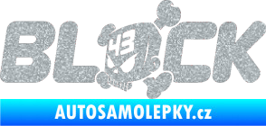 Samolepka Kenblock lebka s napisem Ultra Metalic stříbrná metalíza