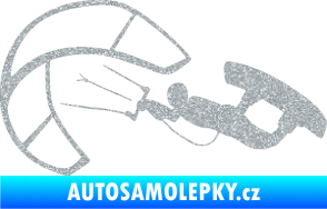 Samolepka Kiteboarding 001 levá Ultra Metalic stříbrná metalíza