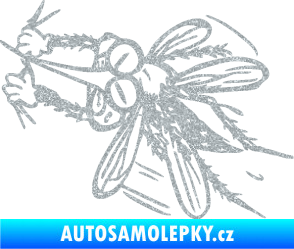 Samolepka Komár 002 levá Ultra Metalic stříbrná metalíza