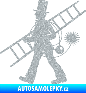 Samolepka Kominík 001 levá Ultra Metalic stříbrná metalíza