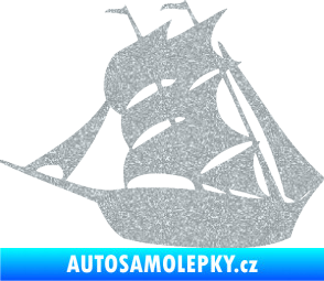 Samolepka Koráb 001 levá Ultra Metalic stříbrná metalíza