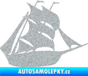 Samolepka Koráb 001 pravá Ultra Metalic stříbrná metalíza