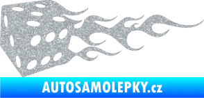 Samolepka Kostky 002 levá Ultra Metalic stříbrná metalíza