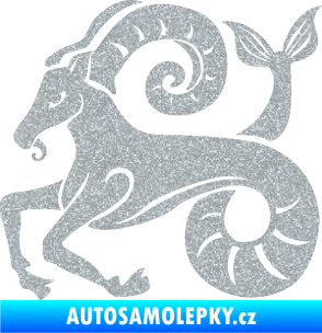 Samolepka Kozoroh 005 levá Ultra Metalic stříbrná metalíza