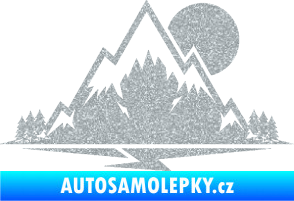 Samolepka Krajina hory 001 pravá Ultra Metalic stříbrná metalíza