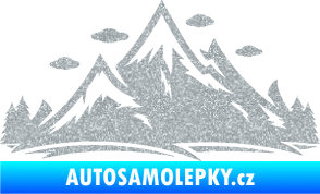 Samolepka Krajina hory 002 pravá Ultra Metalic stříbrná metalíza
