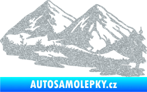 Samolepka Krajina hory 012 pravá Ultra Metalic stříbrná metalíza